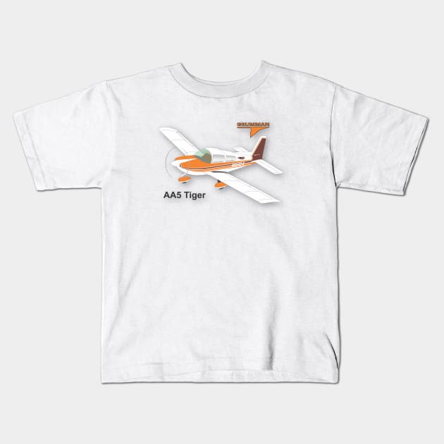 Grumman AA5B Tiger Kids T-Shirt by GregThompson